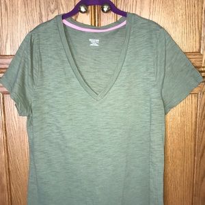 Army Green Heather Mossimo XXL V-neck T-Shirt